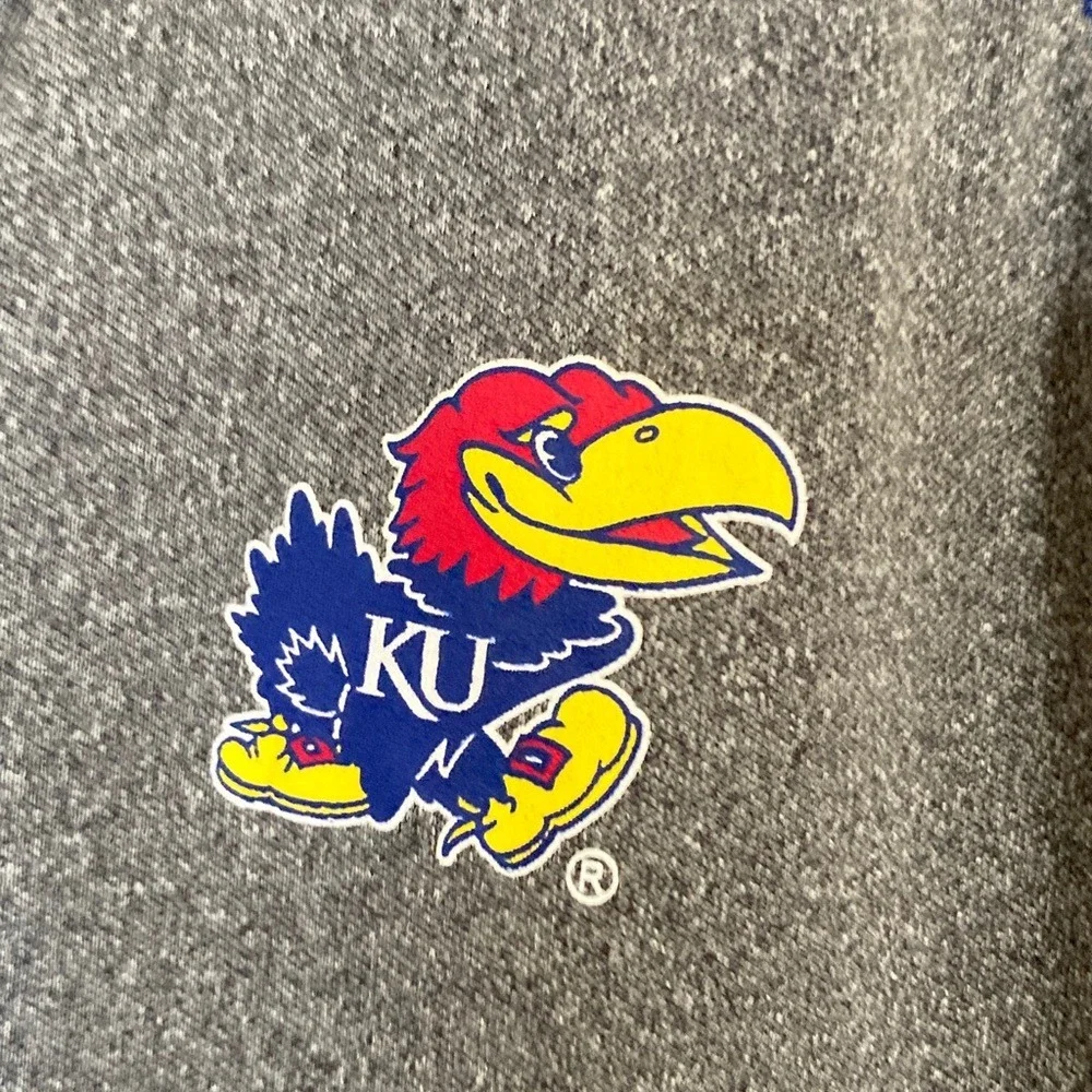 Colosseum Womens Heather Gray Kansas Jayhawks‎ Morningside Sleeve 1/4 Zip Size M - Picture 3 of 8